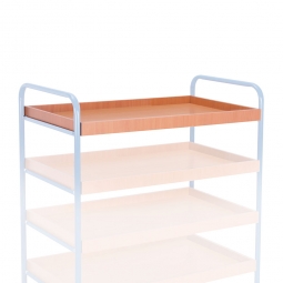 Tablett für Etagenwagen aus widerstandsfähiger Holzwerkstoffplatte, LxB 965x555 mm