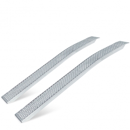 Alu-Auffahrrampen, gebogen, 1 Paar, LxB 2000x200 mm, Tragkraft 400 kg/Paar