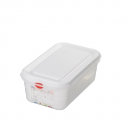 GN-Vorratsdose/Frischhaltebox GN1/4 mit Deckel, LxBxH 265x162x100 mm, 2,8 Liter
