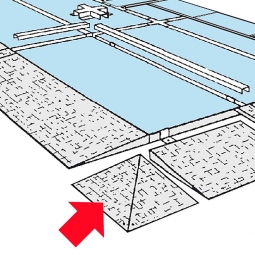 Eckrampe aus 5 mm starkem Stahlblech, feuerverzinkt
