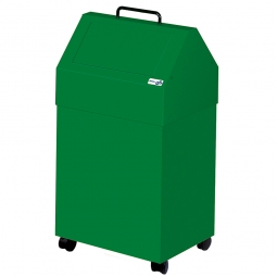 Wertstoffsammler, Inhalt 45 Liter, fahrbar, BxTxH 330x310x710 mm, grün
