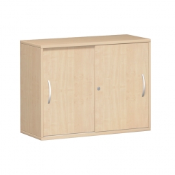 Anstell-Schiebetürenschrank PRO, 2 Ordnerhöhen, Ahorn, BxTxH 1000x425x720 mm