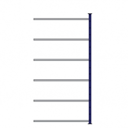 Ordner-Steck-Anbauregal, doppelseitige Ausführung, BxTxH 1035x630(2x315)x2000 mm, Oberfläche kunststoffbeschichtet