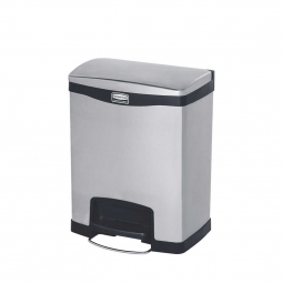 Tretabfalleimer Slim Jim, 30 Liter, Edelstahl, schwarz