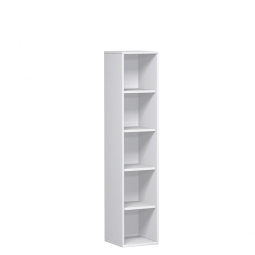 Büroregal PRO, 5 Ordnerhöhen, weiß, BxTxH 800x425x1920 mm