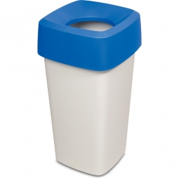 Wertstoffsammler, eckig, LxBxH 390x390x720 mm, 60 Liter, blau