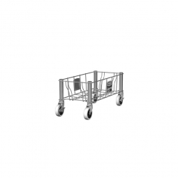"Slim Jim" Rollwagen aus Edelstahl, einfach, BxTxH 236x508x228 mm