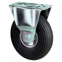 Transportgeräte-Bockrolle, Rad-ØxB 230x65 mm, Tragkraft 130 kg, schwarz