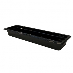 Gastronorm-Schale GN 2/4, LxBxH 530x162x65 mm, 3,4 Liter, Polyethylen-Kunststoff, Ultem schwarz