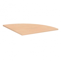 Verkettungsplatte, Viertelkreis 90° Komfort, Dekor Buche, BxT 800x800 mm