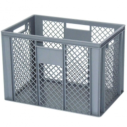 Bäckerkiste m. geschlossenem Boden, LxBxH 600x400x420 mm, grau