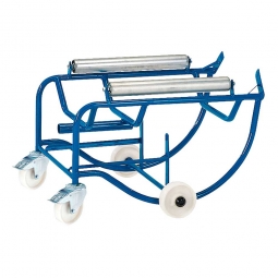 Fasskipper mit Metallwalzen-Auflage, LxBxH 800x700x570 mm, Tragkraft 250 kg