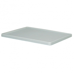 Stülpdeckel für Gläserkorb, PE-HD, LxB 600x400 mm, kieselgrau