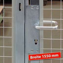 Maschinenschutz-Schiebetür, Türbreite 1550 mm, Öffnungsmaß 1500 mm