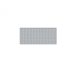 System-Schlitzplatte BxHxT 1000x450x18 mm, aus 1,25 mm Stahlblech, kunststoffbeschichtet in lichtgrau