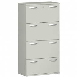Hängeregistraturschrank PRO, 4OH, lichtgrau, BxTxH 800x425x1536 mm