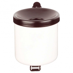 Sicherheits-Wandascher, Inhalt 0,6 Liter, ØxH 90x100 mm, Stahlblech, kunststoffbeschichtet, weiß