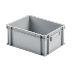 Euro-Geschirrkasten mit 2 Griffleisten, PP, LxBxH 400x300x175 mm, 16 Liter, grau