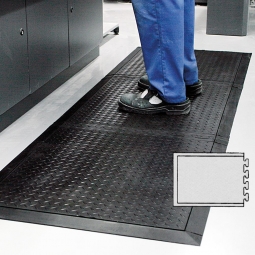 Gummi-Endmatte, LxBxH 780x710x14 mm, schwarz, Oberfläche geschlossen, Naturkautschuk
