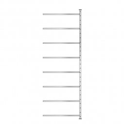 Ordner-Steck-Anbauregal, doppelseitige Ausführung, BxTxH 1035x630(2x315)x3000 mm, Oberfläche glanzverzinkt