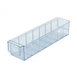 Klarsicht-Regalkasten, LxBxH 400x91x81 mm, Gewicht 250 g