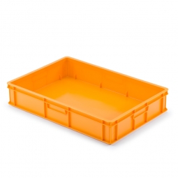 Kuchenblechkasten, PE-HD, LxBxH 655x450x120 mm, Wände und Boden geschlossen, orange