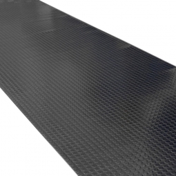 Gummi-Bodenbelag, max. L 10000 mm, B 1200 mm, Stärke 3 mm, natürlich-synthetische Gummimischung, schwarz, Preis per lfd. Meter