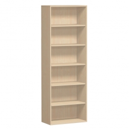 Büroregal PRO, 6 Ordnerhöhen, Ahorn, BxTxH 1200x425x2304 mm