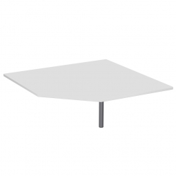 Fünfeck-Verkettungsplatte 90° PREMIUM, Lichtgrau/Silber, BxT 1225x1225 mm