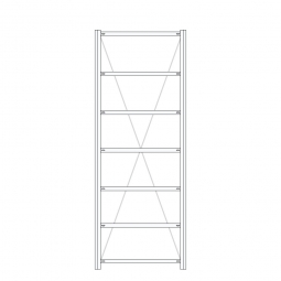 Hygieneregal, Hygienic-Beschichtung, BxTxH 1060x835x3000 mm, 7 Böden