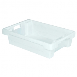 Drehstapelbehälter, LxBxH 600x400x150 mm, 25 Liter, weiß