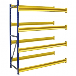 Kommissionier-Anbauregal, Fachbreite 1800 mm, BxTxH 1840x600x2500 mm, Fachlast 1650 kg