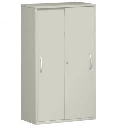 Schiebetürschrank PRO 4 Ordnerhöhen, lichtgrau, BxHxT 1000x1536x425 mm