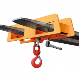 Lasthaken mit Wirbellasthaken, LxBxH 170x750x390 mm, Tragkraft 2500 kg, orange