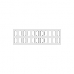 Gitterregalboden aus Kunststoff (Polystyrol), BxT 1150x380 mm, bestehend aus 2 Bodensegmenten und 2 Trägerholmen
