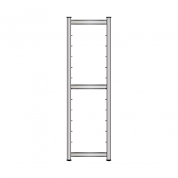 Regalrahmen aus Edelstahl, HxT 2000x500 mm, Feldlast bis 600 kg