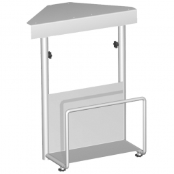 CPU-Halter, BxTxH 125-225x380x470-520 mm, Farbe silber