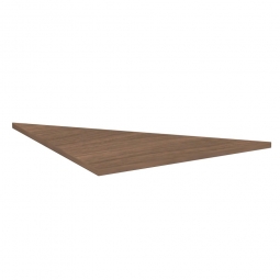Dreieck-Verkettungsplatte 90° PREMIUM, Nussbaum/Silber, BxT 800x800 mm