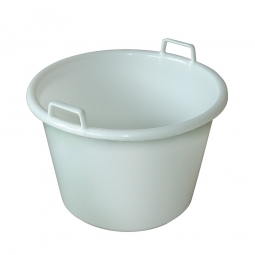 Rundbehälter, 50 Liter, Ø 550/380 mm, Höhe 400 mm, weiß