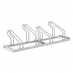 Fahrradständer, einseitig, 4 Einstellplätze, für Reifenbreite bis 55 mm, BxTxH 1400x550x325/415 mm