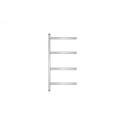 Edelstahl-Steck-Anbauregal, BxTxH 775x300x1600 mm, mit 4 Regalböden T: 250 mm