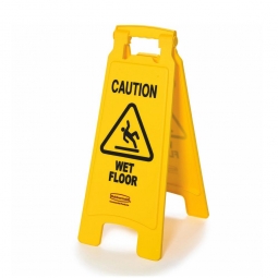 Warnschild, 2-seitig -englischsprachig- "WET FLOOR", BxTxH 279x305x673 mm, klappbar