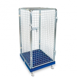 Antidiebstahlbehälter mit Kunststoffboden, LxBxH 815x724x1550 mm, Tragkraft bis 500 kg