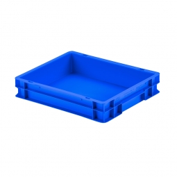 Euro-Geschirrkasten mit 2 Griffleisten, PP, LxBxH 400x300x75 mm, 7 Liter, blau