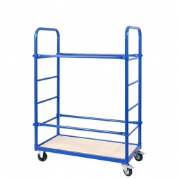 Reifentransportwagen, LxBxH 1020x500x1450 mm, 2 Lenkrollen mit Feststellbremse und 2 Bockrollen