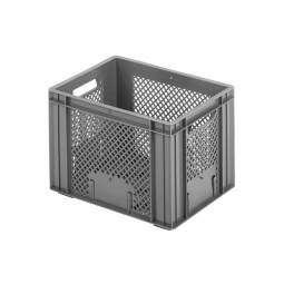 Euro-Stapelbehälter, LxBxH 400x300x275 mm, 26 Liter, grau