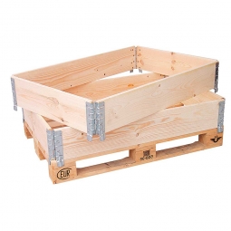 Holz-Aufsatzrahmen für Europaletten, LxBxH 1200x800x200 mm, Stärke 20 mm, Preis pro Stück, Mindestbestellmenge 10 Stück