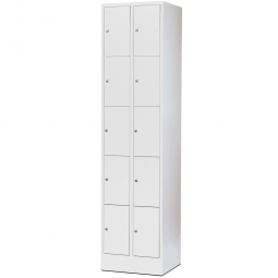 Schließfachschrank 2 Fächer neben-/5 übereinander, BxTxH 460x480x1950 mm