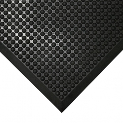 Anti-Ermüdungsmatte, schwer entflammbar, LxB 900x600 mm, Polyurethan, schwarz, Stärke 15 mm