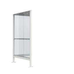 1x Seitenwand, grauweiß RAL 9002, ideales Zubehör für Raucher- und Pausenunterstände Nr. 75835 + 75837